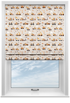 Tool Time, Grey - Twist&Fit Roman Blind